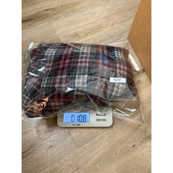 VTG Wild River Wool Shirt Men’s Plaid Gray Red Made in Korea Shacket Sz L - Picture 12 of 13